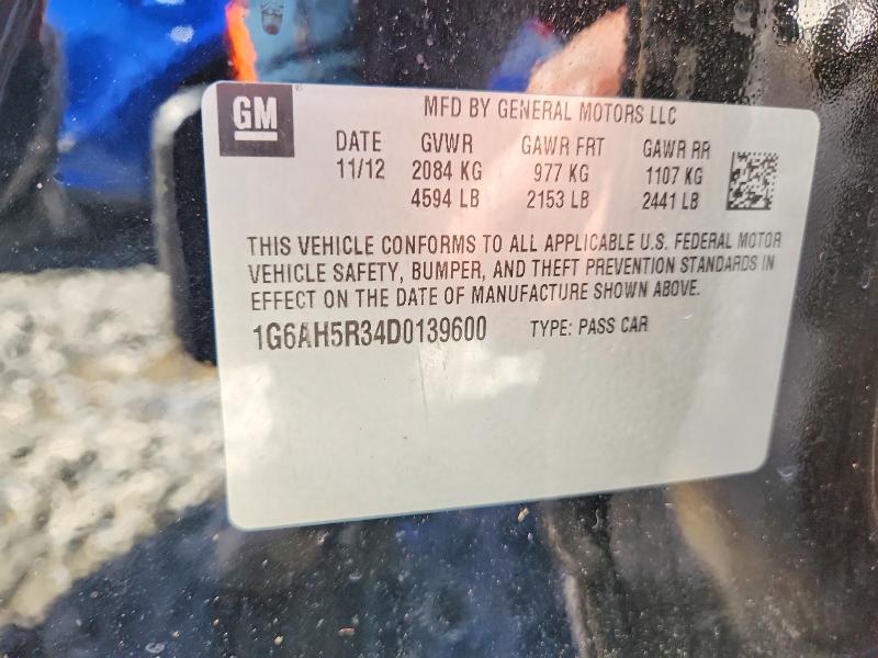 Aukcja sprzedaży 2013 Cadillac Ats, vin: 1G6AH5R34D0139600, numer aukcji: 46469456