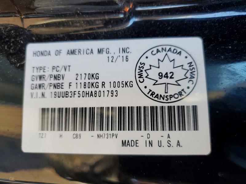 Auction sale of the 2017 Acura Tlx, vin: 19UUB3F50HA801793, lot number: 76952285