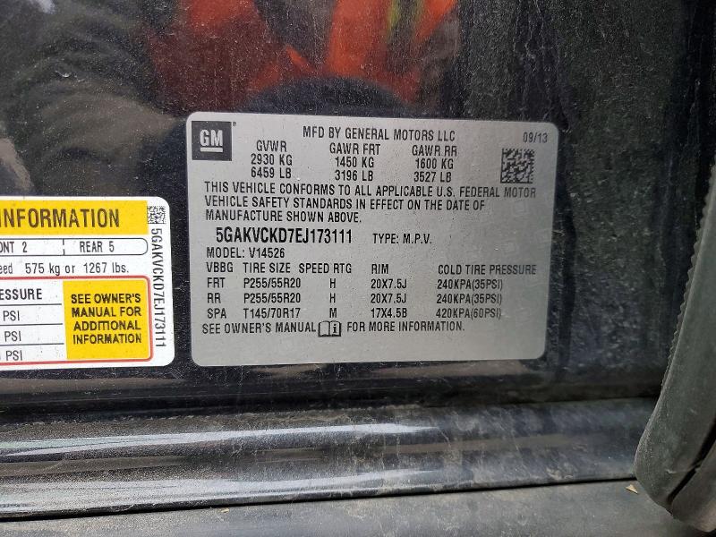 2014 Buick Enclave მანქანა იყიდება აუქციონზე, vin: 5GAKVCKD7EJ173111, აუქციონის ნომერი: 78856235