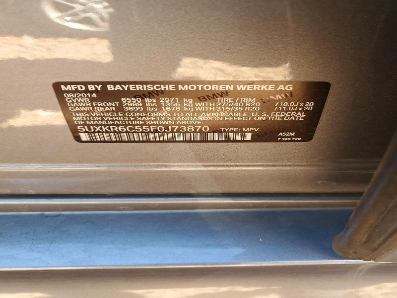 Продаж на аукціоні авто 2015 Bmw X5, vin: 5UXKR6C55F0J73870, номер лоту: 45873116