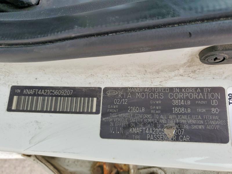 46732496 :رقم المزاد ، KNAFT4A21C5609207 vin ، 2012 Kia Forte مزاد بيع