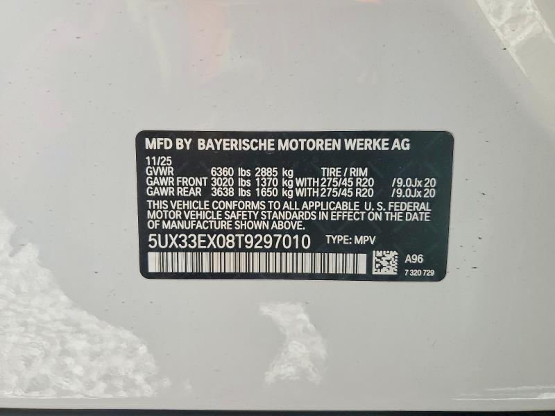 Продажа на аукционе авто 2026 Bmw X6, vin: 5UX33EX08T9297010, номер лота: 46690056
