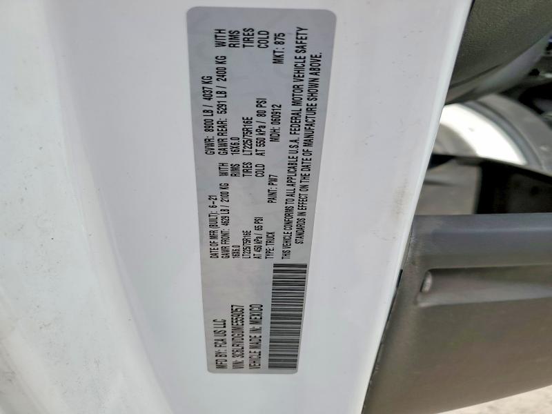 79458105 :رقم المزاد ، 3C6LRVDG0ME559057 vin ، 2021 Ram Promaster 2500 مزاد بيع