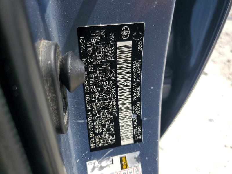 Продажа на аукционе авто 2022 Toyota Corolla, vin: JTDS4MCE8N3504054, номер лота: 47985906