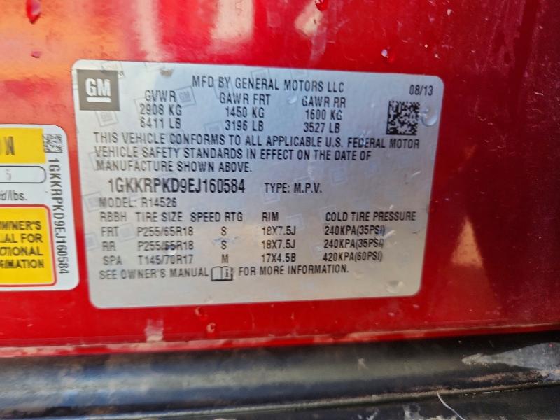 Aukcja sprzedaży 2014 Gmc Acadia, vin: 1GKKRPKD9EJ160584, numer aukcji: 41998846