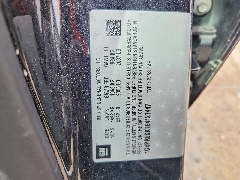 2014 Buick Verano მანქანა იყიდება აუქციონზე, vin: 1G4PR5SK1E4127447, აუქციონის ნომერი: 45978646
