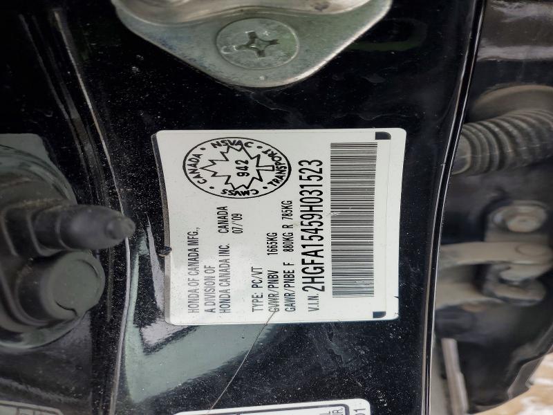Aukcja sprzedaży 2009 Honda Civic, vin: 2HGFA15459H031523, numer aukcji: 46211556