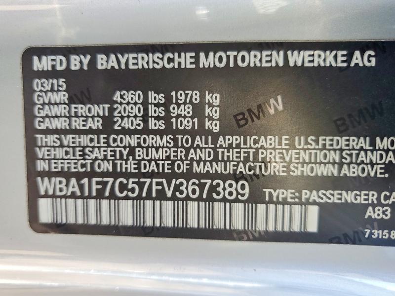 Aukcja sprzedaży 2015 Bmw 228, vin: WBA1F7C57FV367389, numer aukcji: 46656376