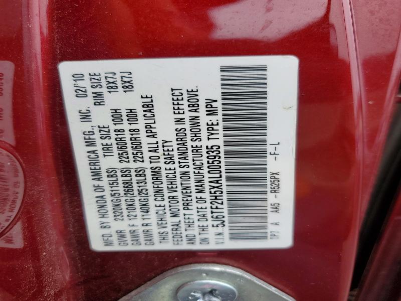 Aukcja sprzedaży 2010 Honda Accord Crosstour, vin: 5J6TF2H5XAL005935, numer aukcji: 75350405