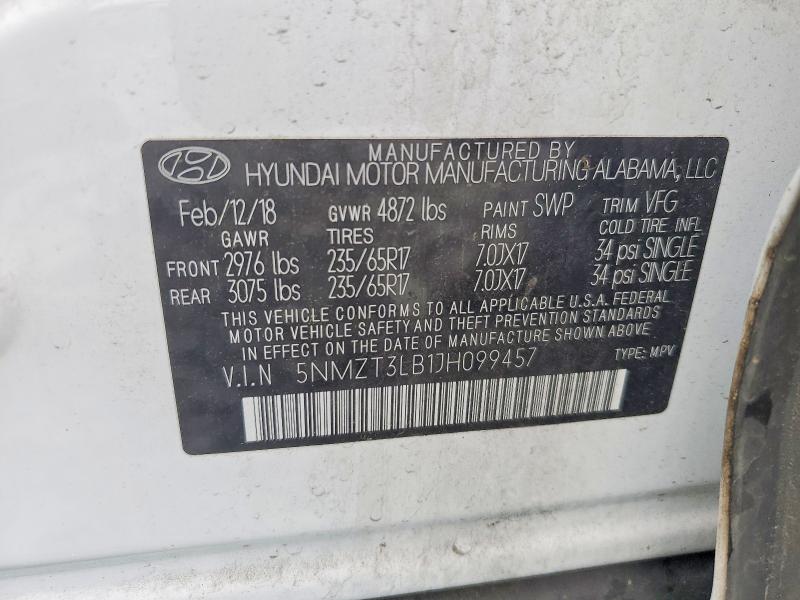 Продаж на аукціоні авто 2018 Hyundai Santa Fe Sport, vin: 5NMZT3LB1JH099457, номер лоту: 79801075