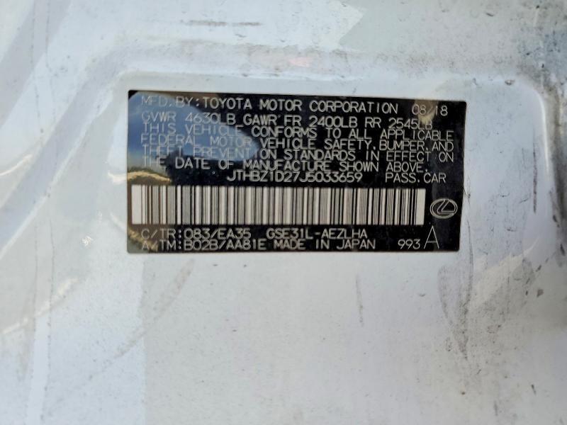 Aukcja sprzedaży 2018 Lexus Is 350, vin: JTHBZ1D27J5033659, numer aukcji: 42021446