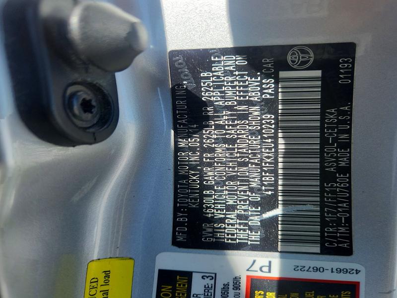 Aukcja sprzedaży 2014 Toyota Camry, vin: 4T1BF1FKXEU410239, numer aukcji: 45926526