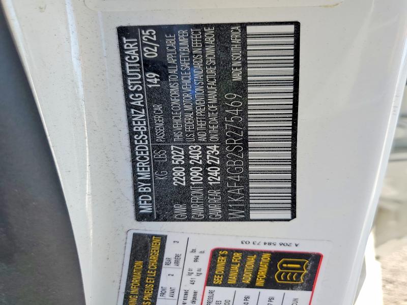 Aukcja sprzedaży 2025 Mercedes-benz C, vin: W1KAF4GB2SR275469, numer aukcji: 47982106