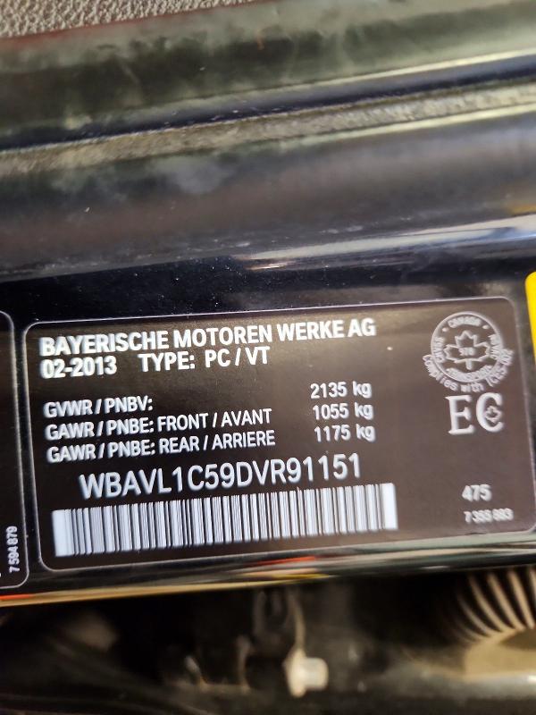 2013 Bmw X1 მანქანა იყიდება აუქციონზე, vin: WBAVL1C59DVR91151, აუქციონის ნომერი: 79089595