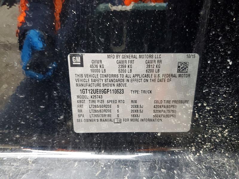53777706 :رقم المزاد ، 1GT12UE89GF110623 vin ، 2016 Gmc Sierra مزاد بيع