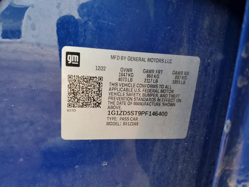 Aukcja sprzedaży 2023 Chevrolet Malibu, vin: 1G1ZD5ST9PF146400, numer aukcji: 46398916
