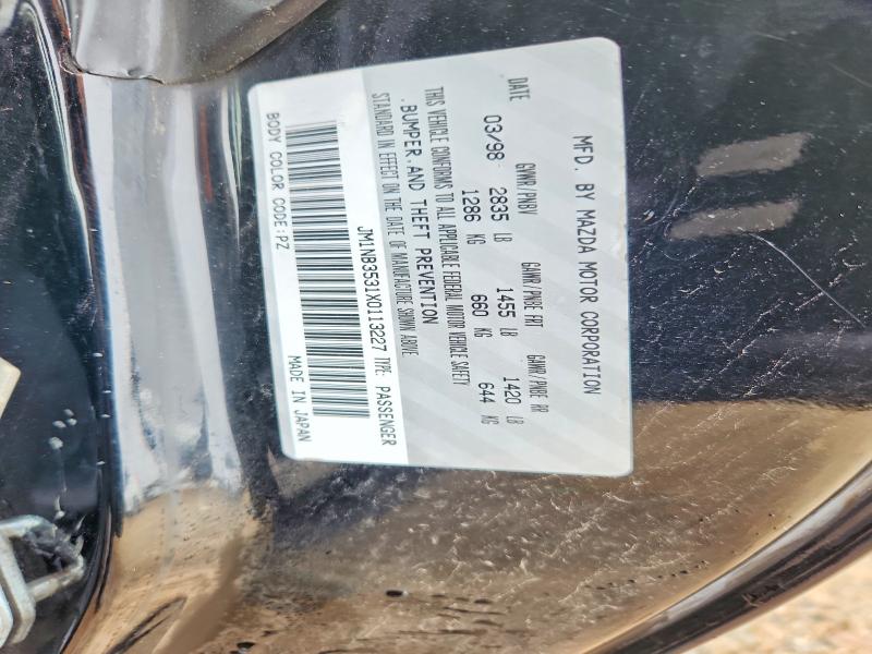 45467006 :رقم المزاد ، JM1NB3531X0113227 vin ، 1999 Mazda Mx-5 Miata مزاد بيع