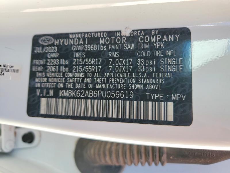 Aukcja sprzedaży 2023 Hyundai Kona, vin: KM8K62AB6PU059619, numer aukcji: 79481845