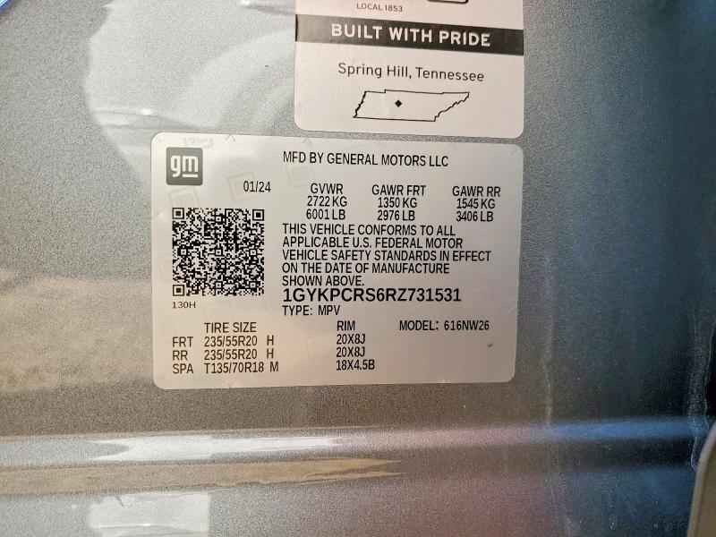 Aukcja sprzedaży 2024 Cadillac Xt6, vin: 1GYKPCRS6RZ731531, numer aukcji: 79277115