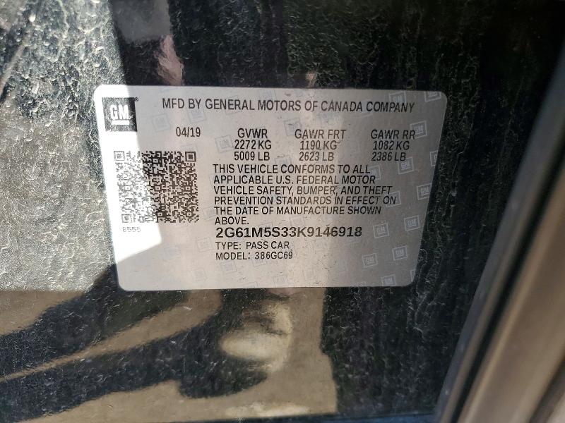 Aukcja sprzedaży 2019 Cadillac Xts, vin: 2G61M5S33K9146918, numer aukcji: 46179306