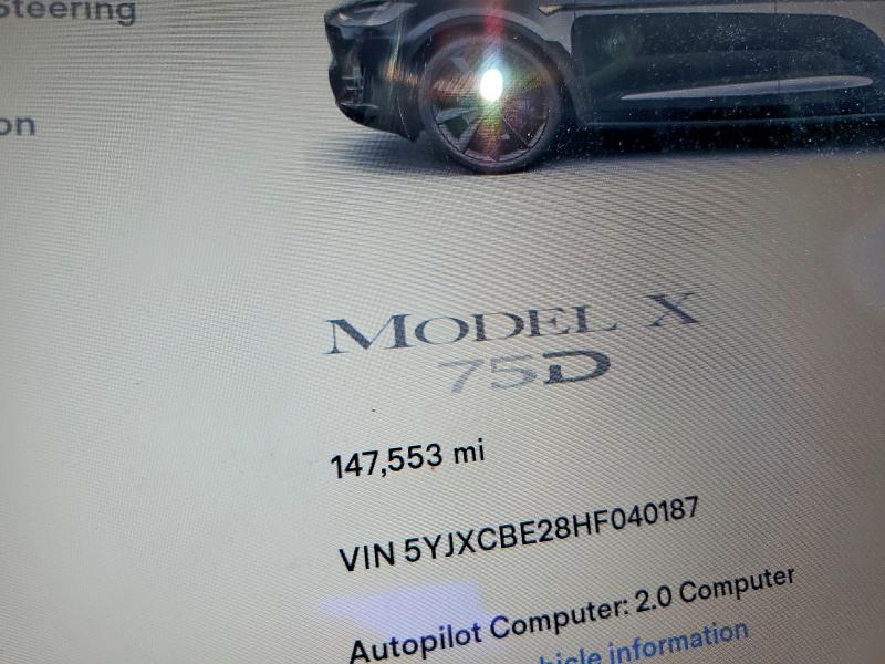 Продажа на аукционе авто 2017 Tesla Model X, vin: 5YJXCBE28HF040187, номер лота: 45655736