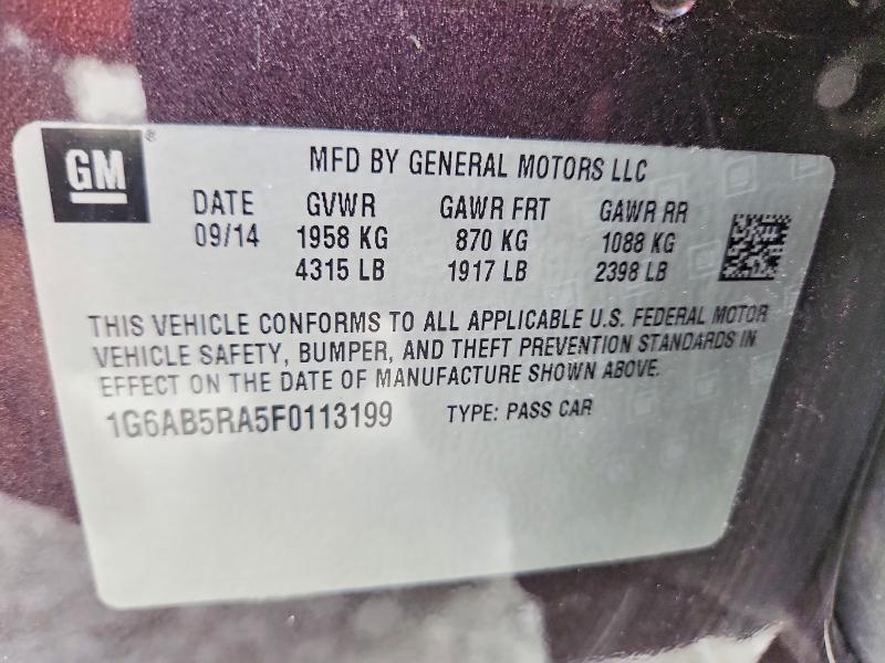 Продаж на аукціоні авто 2015 Cadillac Ats, vin: 1G6AB5RA5F0113199, номер лоту: 47876146