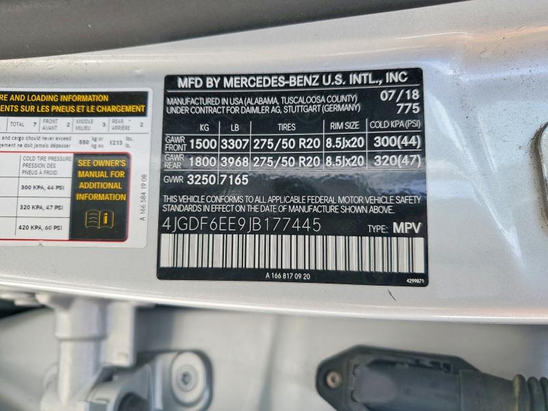 Продаж на аукціоні авто 2018 Mercedes-benz Gls, vin: 4JGDF6EE9JB177445, номер лоту: 79958725
