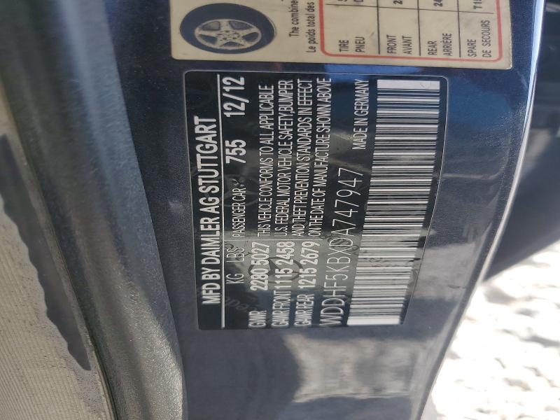 Aukcja sprzedaży 2013 Mercedes-benz E, vin: WDDHF5KBXDA747947, numer aukcji: 47446856