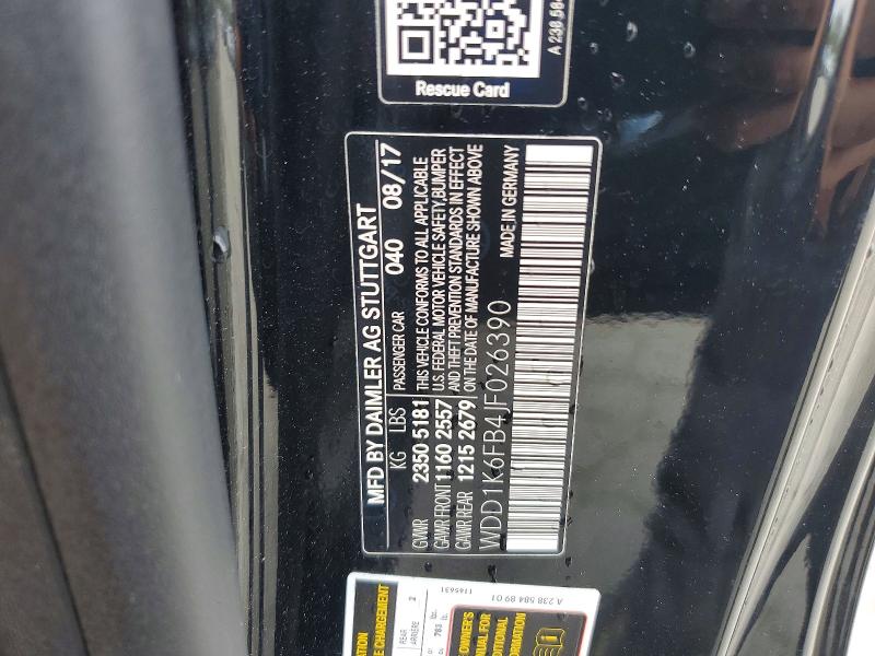 79730165 :رقم المزاد ، WDD1K6FB4JF026390 vin ، 2018 Mercedes-benz E مزاد بيع