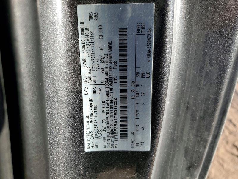 2026 Ford F250 მანქანა იყიდება აუქციონზე, vin: 1FTBF2BA1TED12232, აუქციონის ნომერი: 45920376