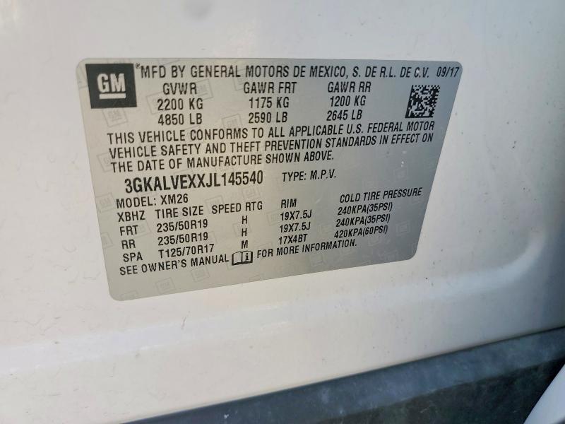 46882306 :رقم المزاد ، 3GKALVEXXJL145540 vin ، 2018 Gmc Terrain مزاد بيع