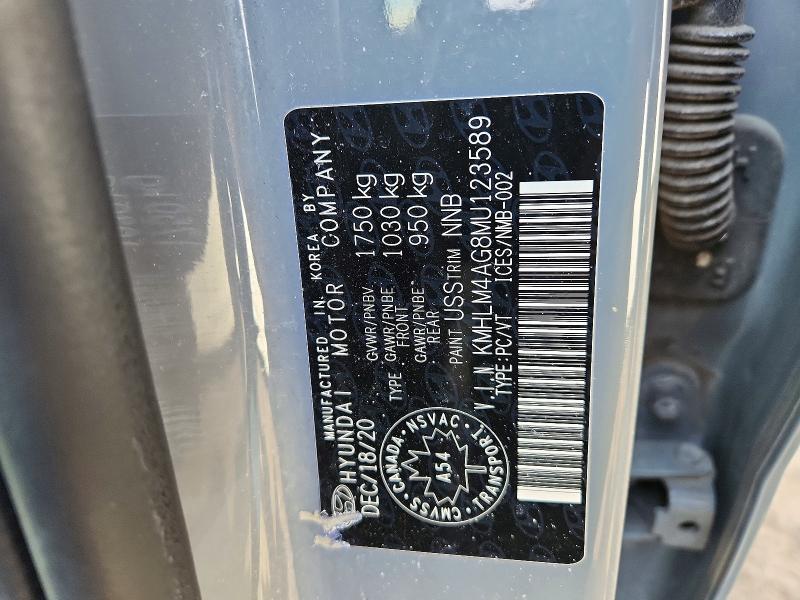 46549606 :رقم المزاد ، KMHLM4AG8MU123589 vin ، 2021 Hyundai Elantra مزاد بيع