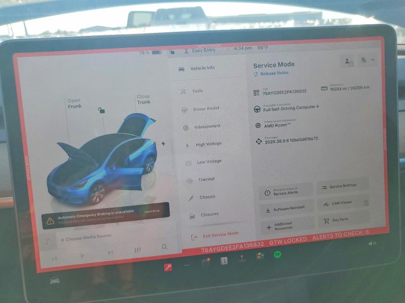 2023 Tesla Model Y მანქანა იყიდება აუქციონზე, vin: 7SAYGDEE2PA136832, აუქციონის ნომერი: 79548825