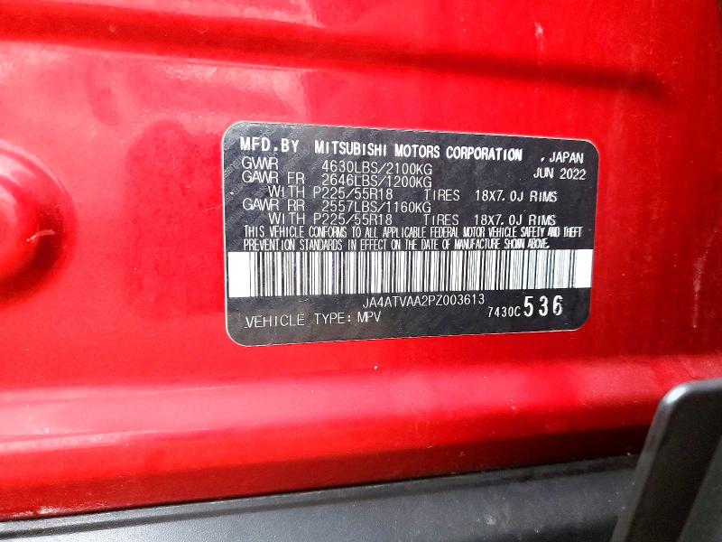 Aukcja sprzedaży 2023 Mitsubishi Eclipse Cross, vin: JA4ATVAA2PZ003613, numer aukcji: 79714815