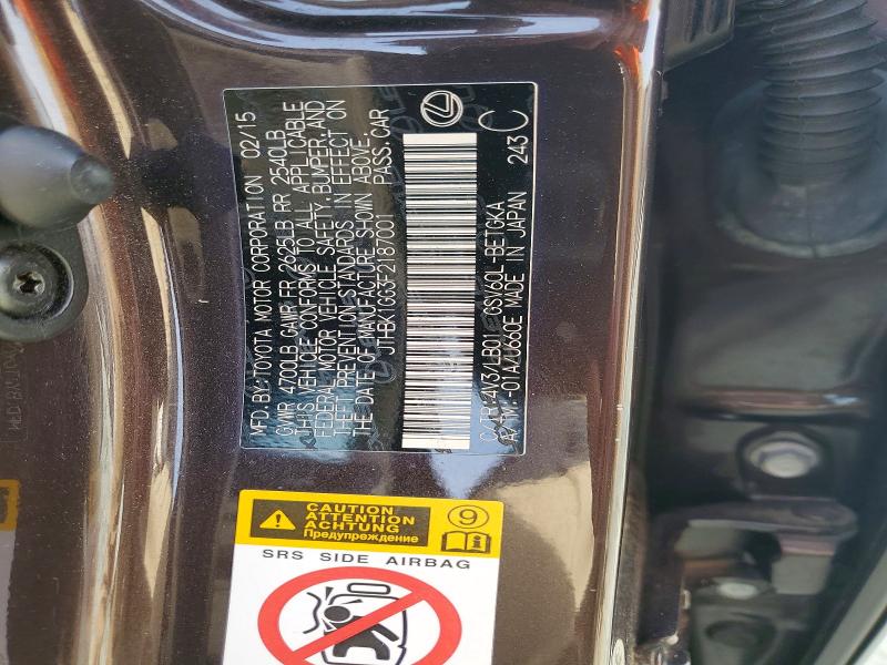 Aukcja sprzedaży 2015 Lexus Es 350, vin: JTHBK1GG3F2187001, numer aukcji: 47502696