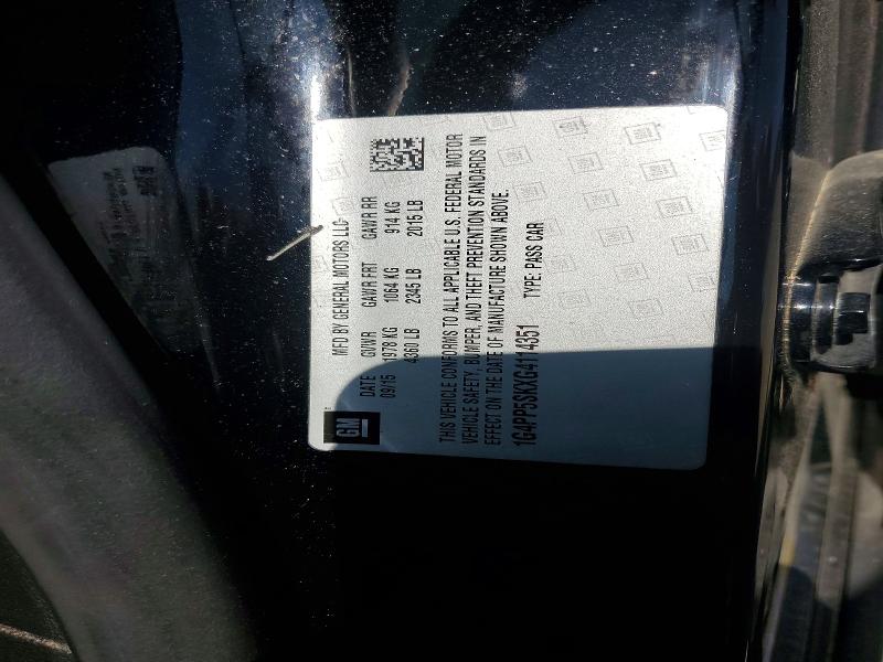 46920166 :رقم المزاد ، 1G4PP5SKXG4114351 vin ، 2016 Buick Verano مزاد بيع