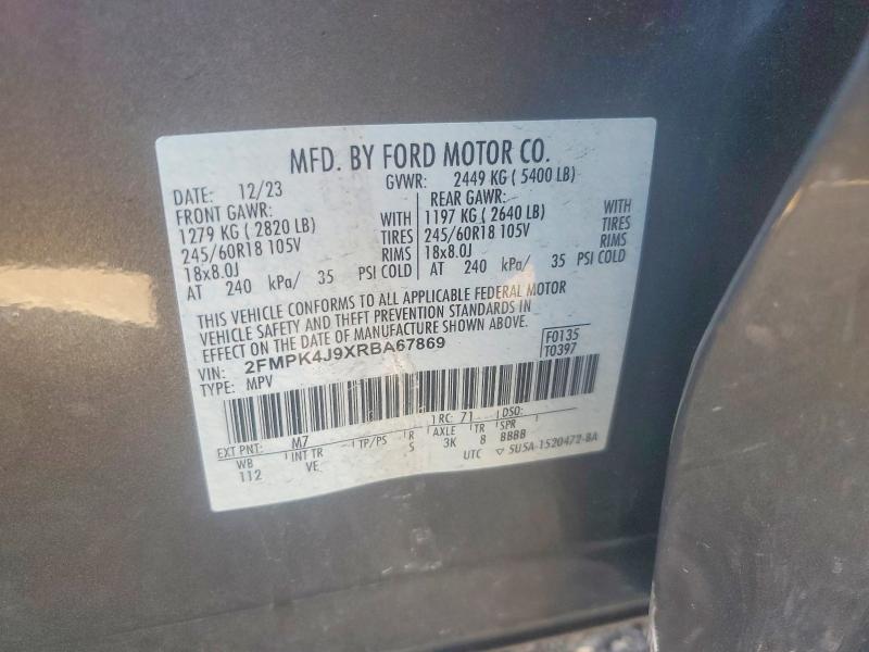 Aukcja sprzedaży 2024 Ford Edge, vin: 2FMPK4J9XRBA67869, numer aukcji: 47353256
