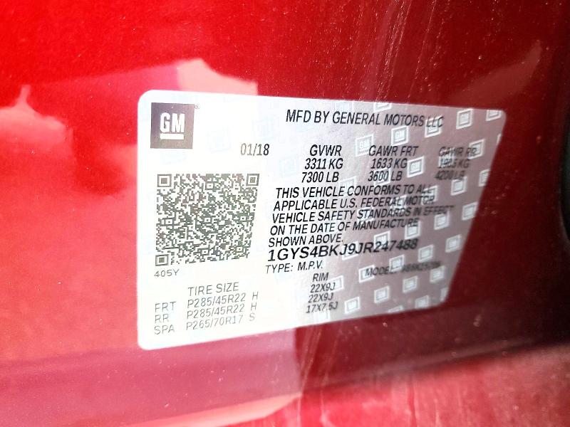 Aukcja sprzedaży 2018 Cadillac Escalade, vin: 1GYS4BKJ9JR247488, numer aukcji: 47556866