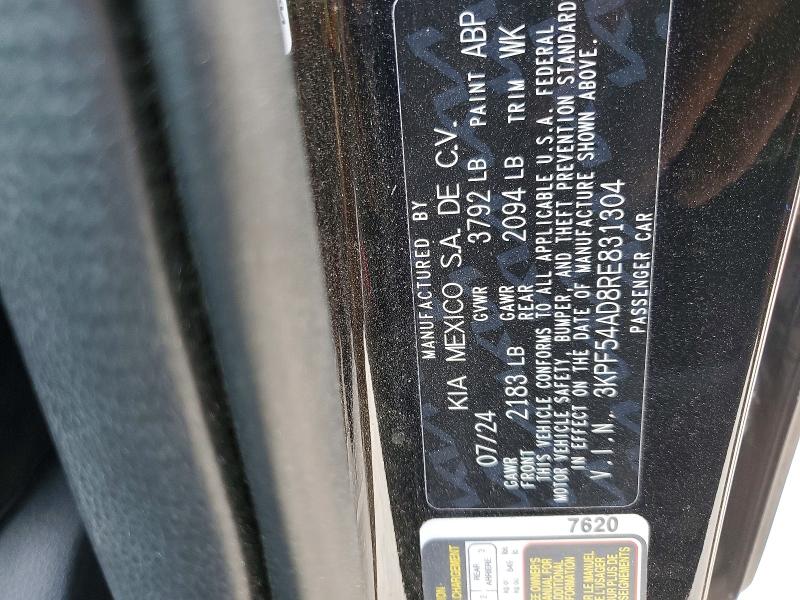 Aukcja sprzedaży 2024 Kia Forte, vin: 3KPF54AD8RE831304, numer aukcji: 47805946
