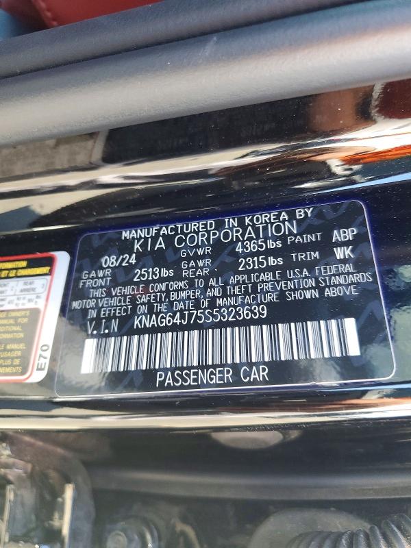 Aukcja sprzedaży 2025 Kia K5, vin: KNAG64J75S5323639, numer aukcji: 45873596