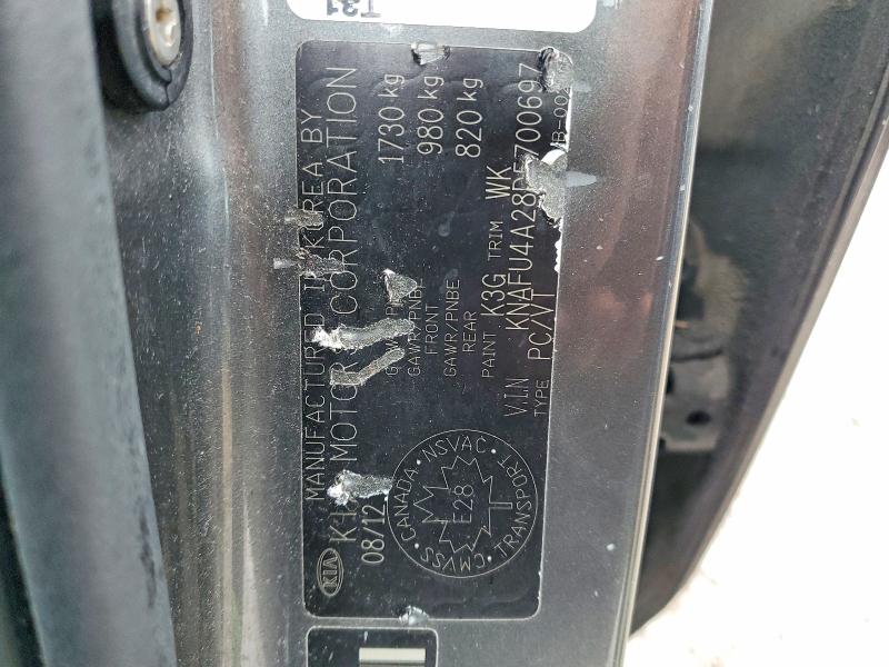 45954886 :رقم المزاد ، KNAFU4A28D5700697 vin ، 2013 Kia Forte مزاد بيع
