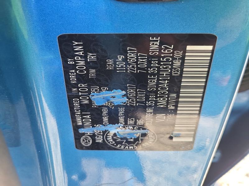 Aukcja sprzedaży 2017 Hyundai Tucson, vin: KM8J3CA41HU315162, numer aukcji: 79590915