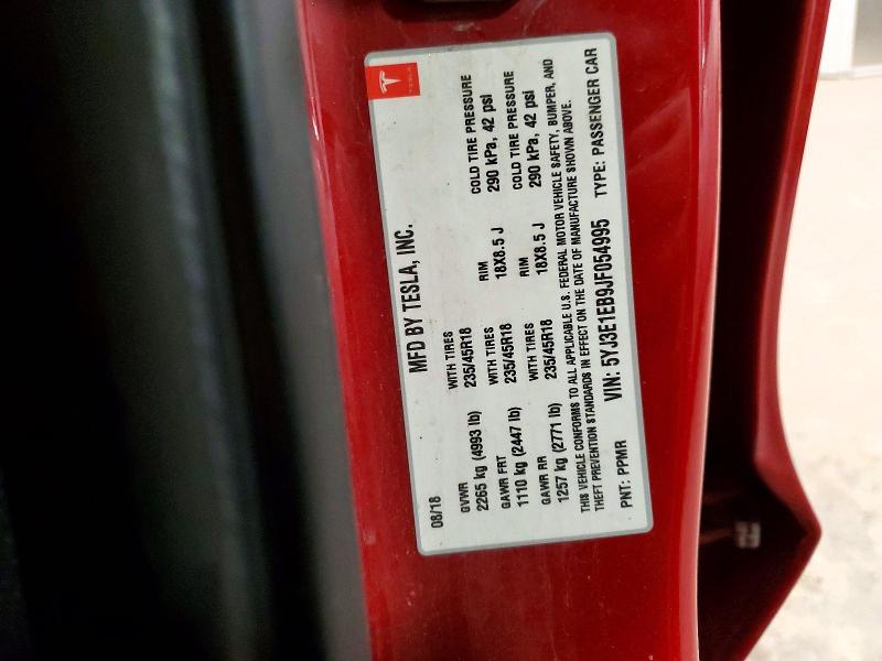 Aukcja sprzedaży 2018 Tesla Model 3, vin: 5YJ3E1EB9JF054995, numer aukcji: 46004846