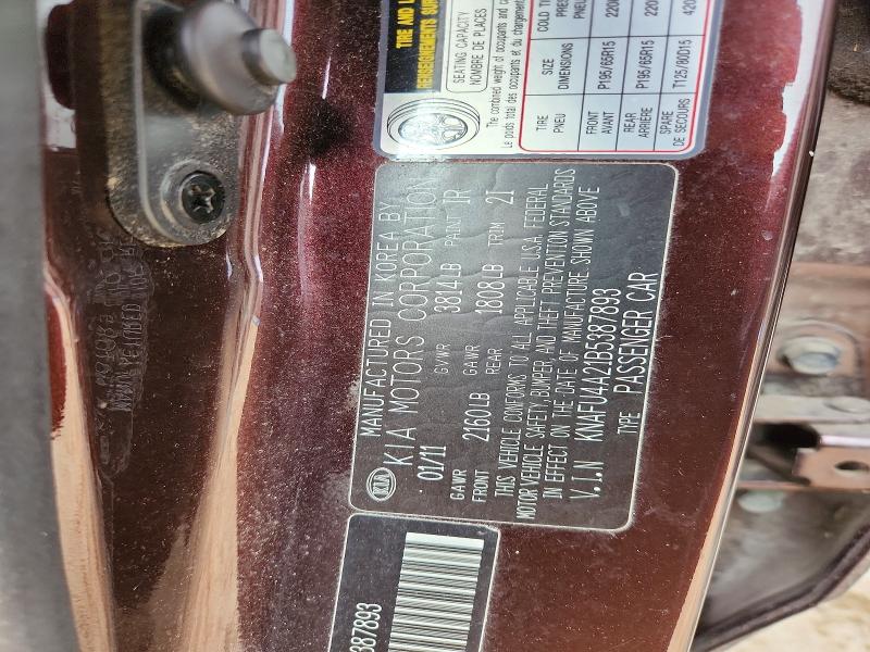 Продаж на аукціоні авто 2011 Kia Forte, vin: KNAFU4A21B5387893, номер лоту: 79600865