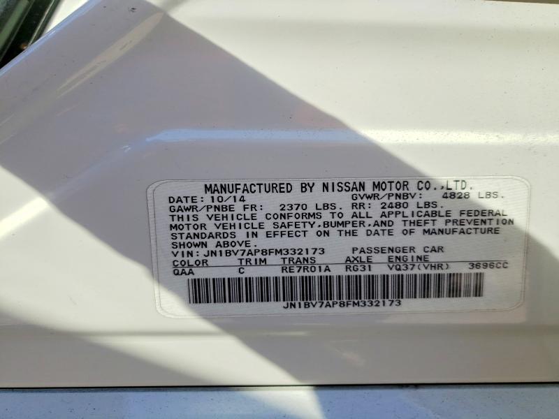 Auction sale of the 2015 Infiniti Q50, vin: JN1BV7AP8FM332173, lot number: 42017286