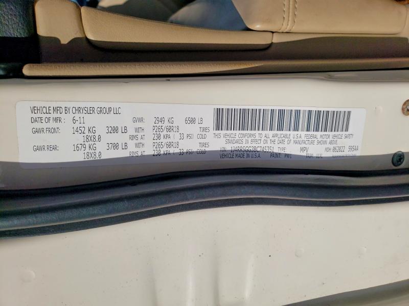 Продаж на аукціоні авто 2011 Jeep Grand Cherokee, vin: 1J4RR5GG3BC745351, номер лоту: 47499116