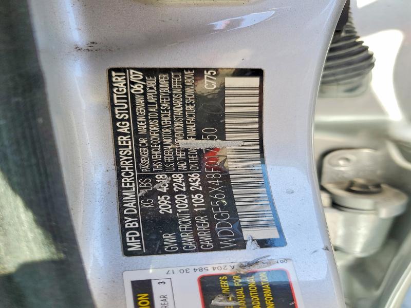 Auction sale of the 2008 Mercedes-benz C, vin: WDDGF56X48F017350, lot number: 46705286