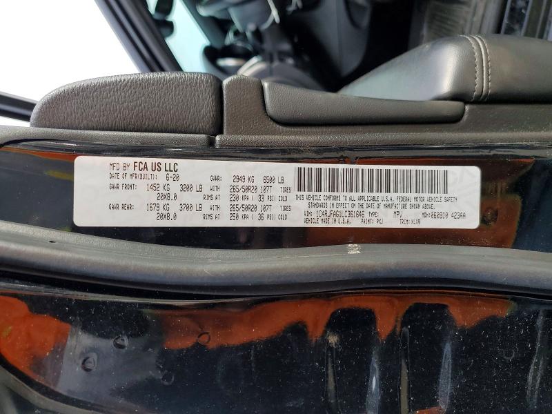 47388666 :رقم المزاد ، 1C4RJFAG1LC361646 vin ، 2020 Jeep Grand Cherokee مزاد بيع