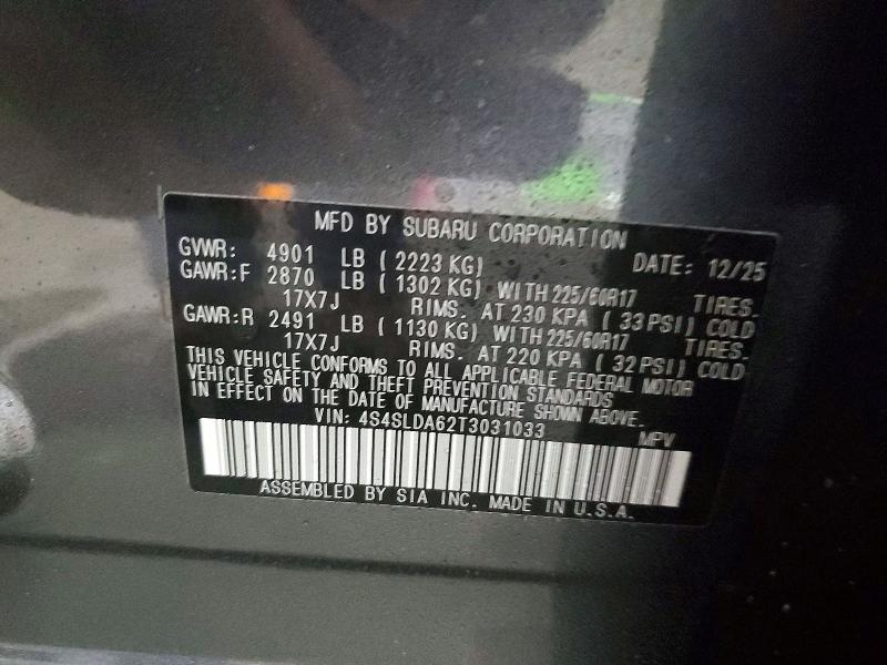 Продажа на аукционе авто 2026 Subaru Forester, vin: 4S4SLDA62T3031033, номер лота: 45971536