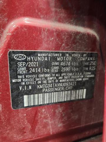Aukcja sprzedaży 2022 Genesis G70, vin: KMTG34TAXNU093421, numer aukcji: 78103675